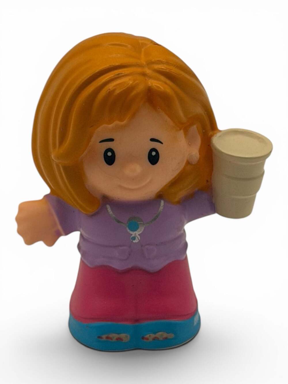 Fisher Price Little People Mom Mother Woman Coffee Cup Blonde 2015